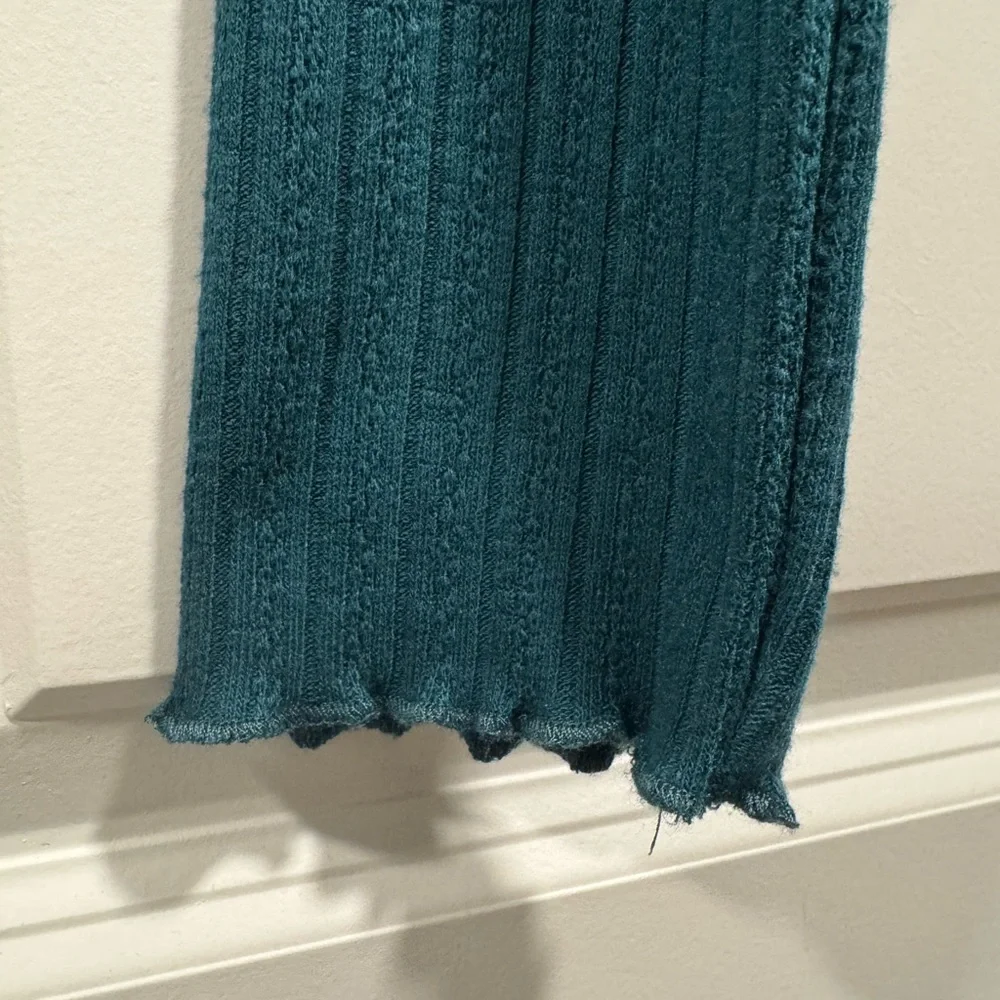 ⚡️SALE Teal Long Sleeve Ribbed Top - Picture 7 of 7